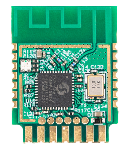 Versatile module with castellated holes for horizontal mounting