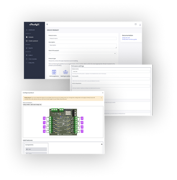 No-code platform screens